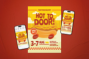 Food Delivery Promotion Flyer Set, a Flyer Template by The Good Store (Thumbnail 1 of 2)