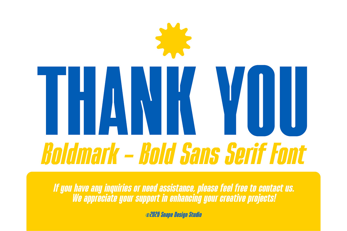 Boldmark - Bold Sans Serif Font, a Sans Serif Font by Snape Design Studio (Photo 12 of 12)