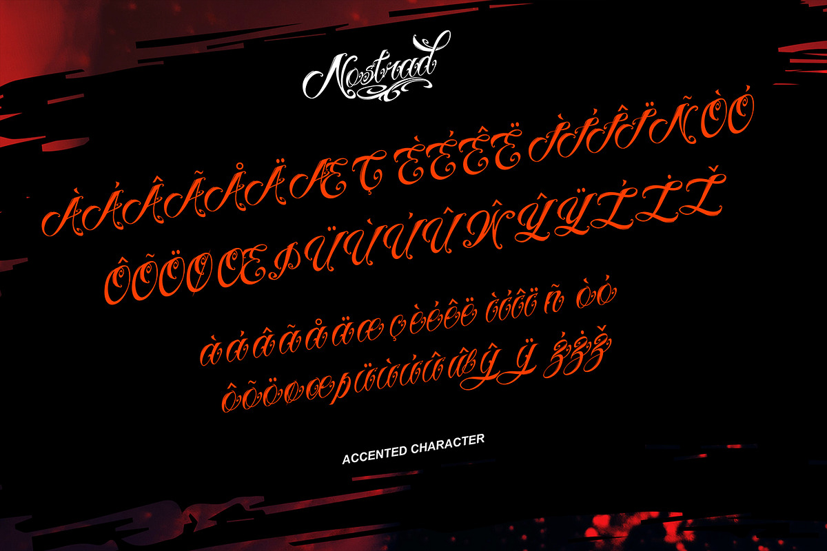 Nostrad - Tattoo Handwritten Font, a Script Font by Brightone (Photo 3 of 5)