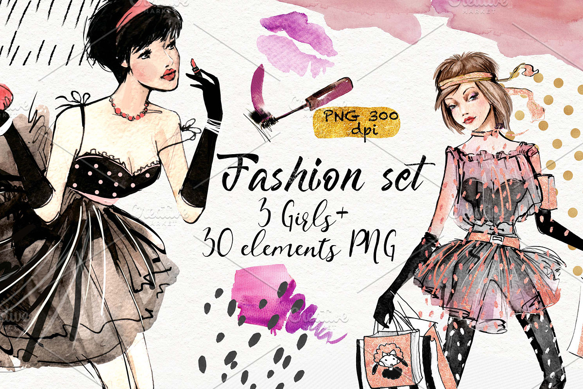 GIRLS AND PATTERNS, a Texture Illustration by Alisa Mikibith Art (Photo 8 of 15)