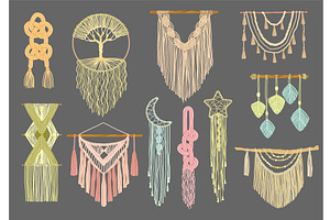 Macrame decor. Handcrafted different, an Object Illustration by Onyx
