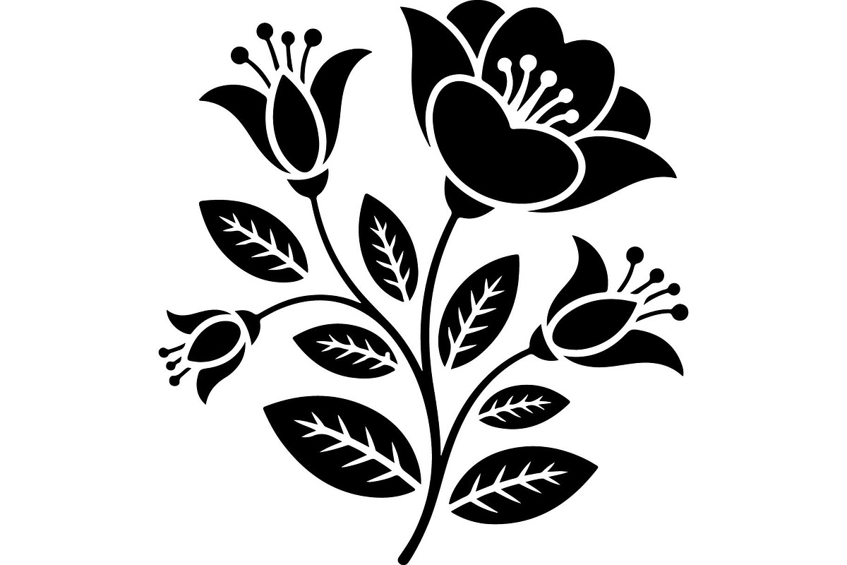 Black Wildflower Bouquet Set, an Object Graphic by jahid234 (Photo 9 of 13)