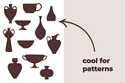 POTTERY SHAPES (47 elements), an Object Illustration by Bonfloret Studio (Thumbnail 9 of 10)