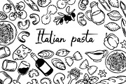 Italian pasta.Hand drawn doodle, a Food Illustration by made by Tanya (Thumbnail 1 of 4)