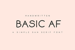 Basic AF Font: Handwritten San Serif