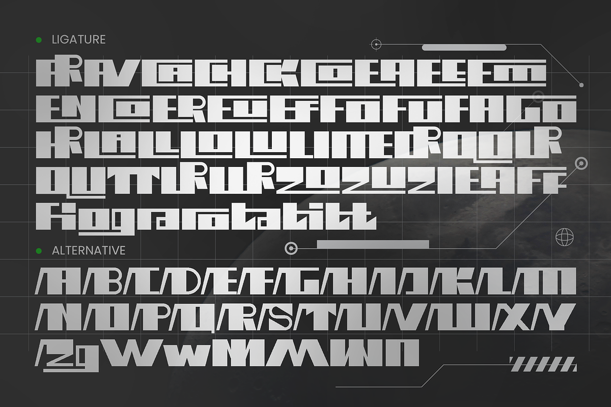 Areocheck Techno Fonts Three Styles, a Font by Erifqizefont (Photo 6 of 15)