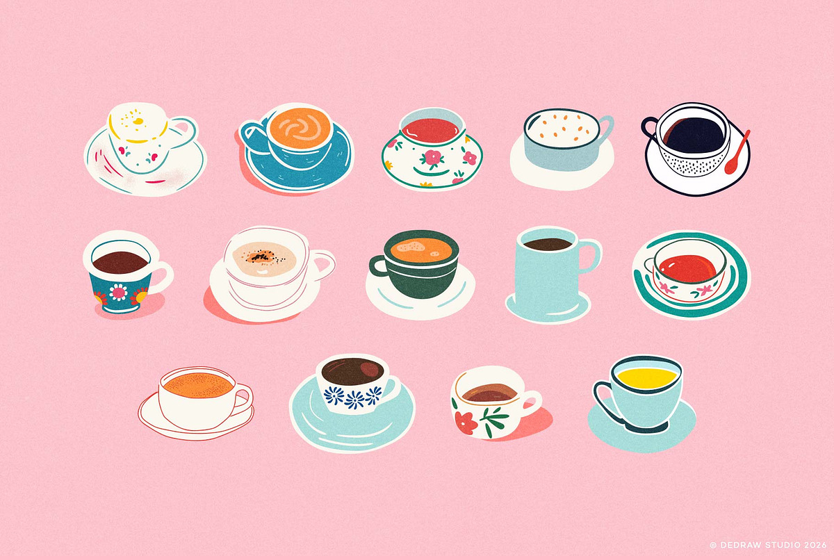 Café Collection: Graphics & Patterns, a Pattern Graphic by Dedraw Studio (Photo 3 of 15)