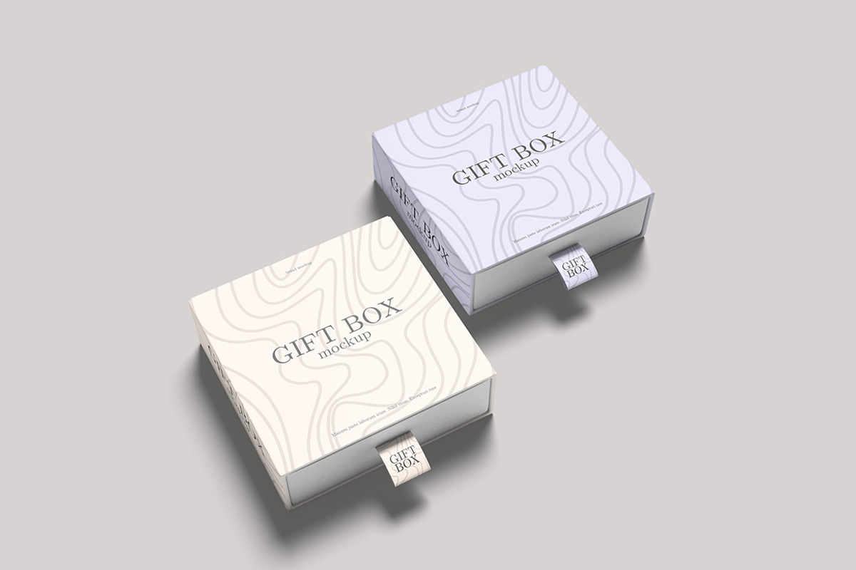 Clean Gift Box Mockup, a Packaging Mockup by My Code Std (Photo 3 of 5)