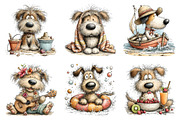 Whimsical Summer Dogs Clipart, an Illustration by Dream Creation (Thumbnail 4 of 6)