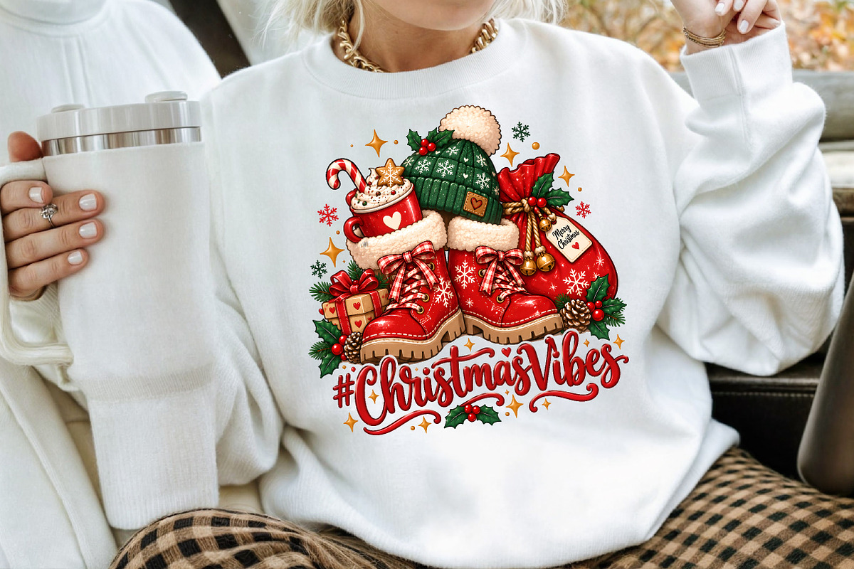Christmas Vibes Red Boots PNG, a Seasonal Illustration by Creative Art (Photo 3 of 3)
