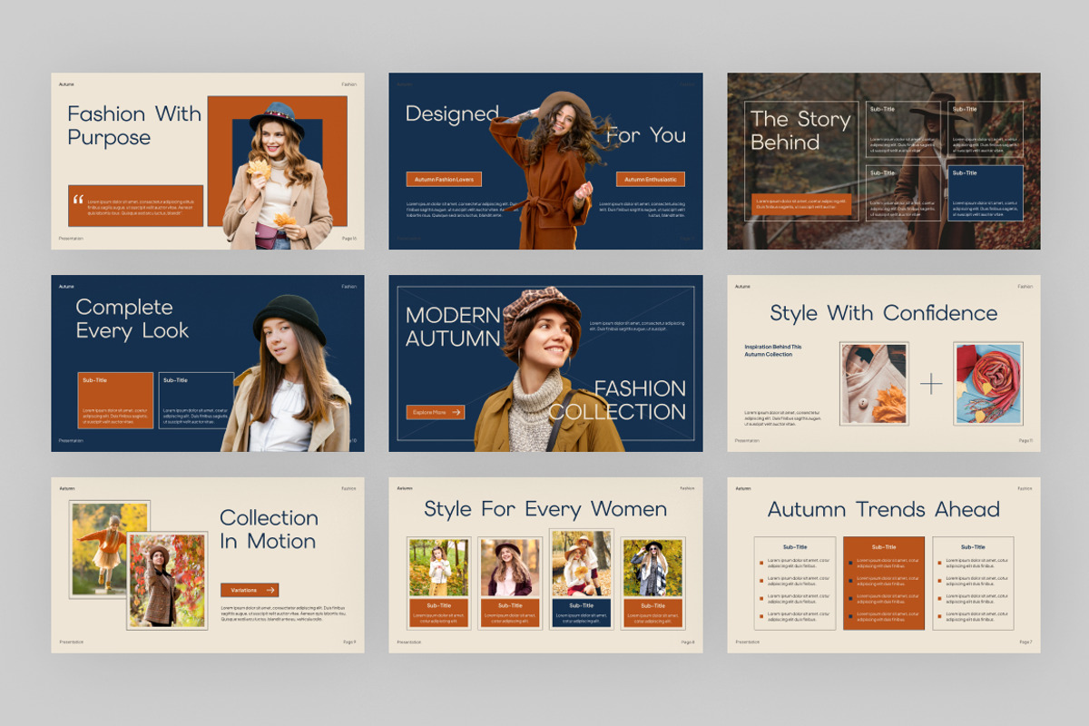 Modern Autumn Fashion Collection, a Presentation Template by Loin Studio (Photo 3 of 4)