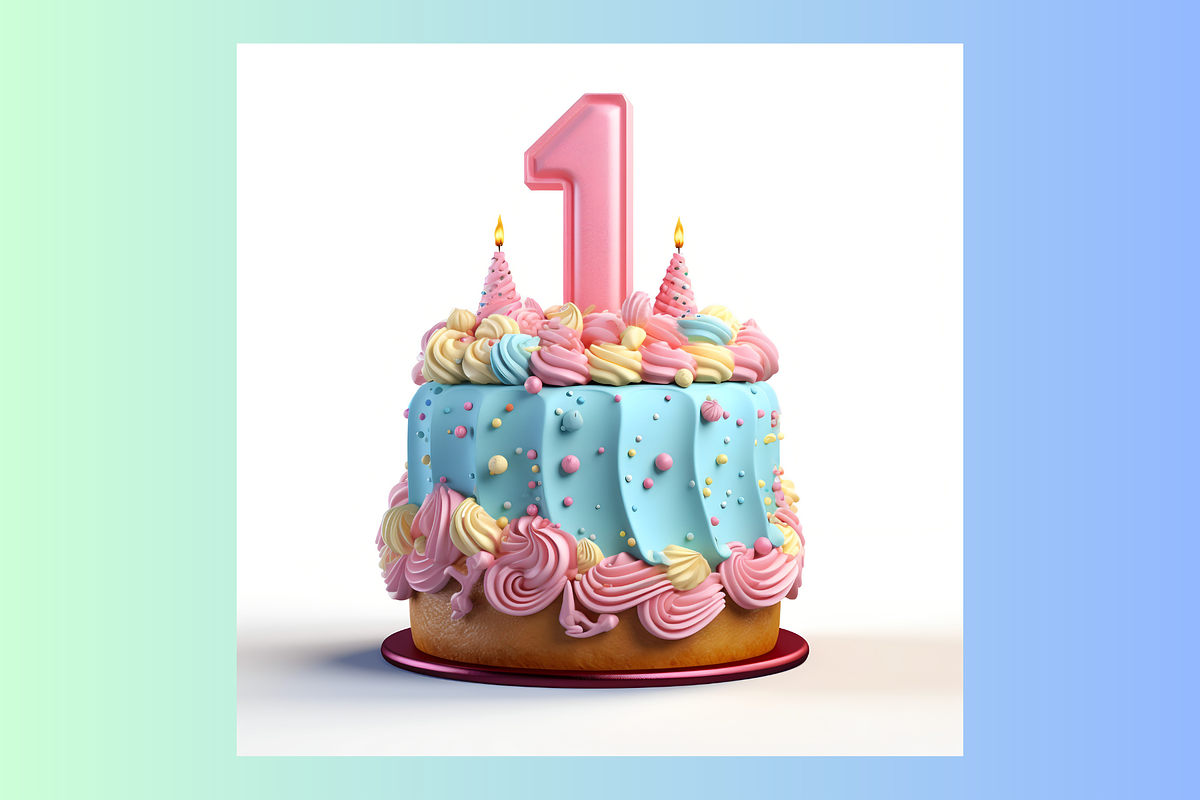 3D Birthday Cake Numbers Clip Art, a Food & Drink 3D Model by Whiskey Bee Boutique (Photo 2 of 11)
