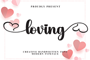 Loving | Script Font, a Handwritten Font by Scratchones (Thumbnail 1 of 9)