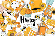 Honey Clipart, a Food Illustration by GlamArtZhanna (Thumbnail 1 of 4)