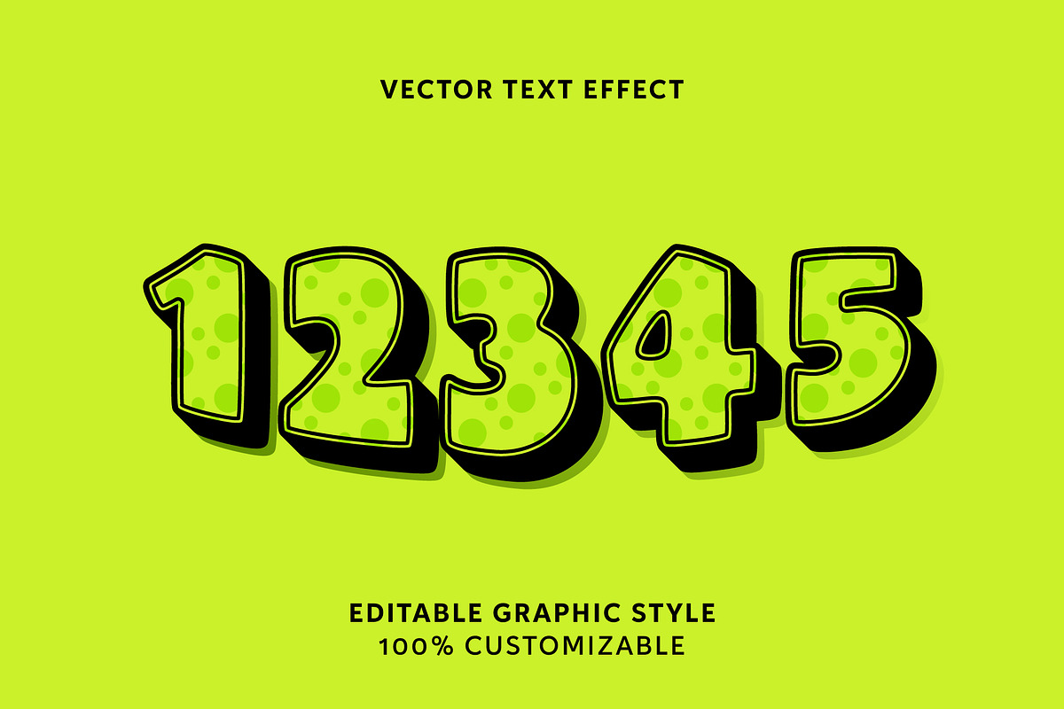 Playful Green Dotted Text Effect preview 2