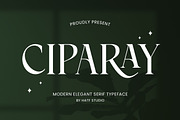 Ciparay, a Serif Font by HATFSTUDIO (Thumbnail 1 of 9)