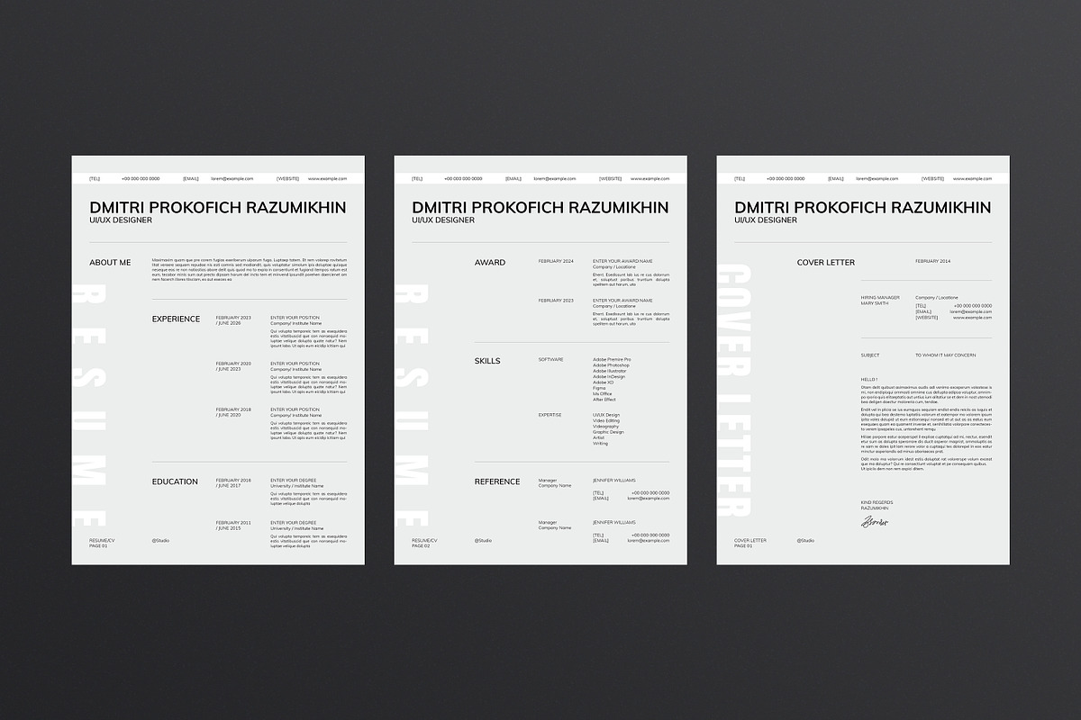 Resume / CV Template, a Resume Template by Studio Temply (Photo 2 of 6)
