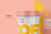 Coffee pouch mockup. Pack 6 PSD, a Cups & Container Mockup by easymock (Thumbnail 8 of 12)