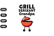 Grill Sergeant Grandpa SVG, an Illustration by Awieee1 (Thumbnail 1 of 4)