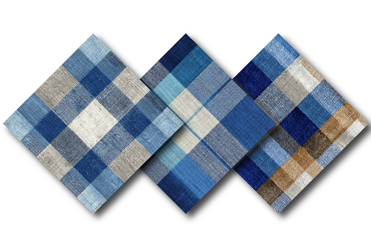Set Tartan Color Classic Blue, a Texture Illustration by DreamPrint404 (Photo 4 of 4)