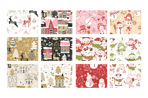 Winter And Christmas Patterns BUNDLE