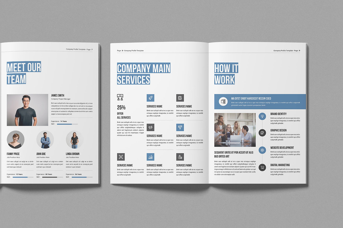Company Profile Template, a Brochure Template by Work-Envance (Photo 4 of 7)