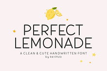 Perfect Lemonade - Handwritten Font