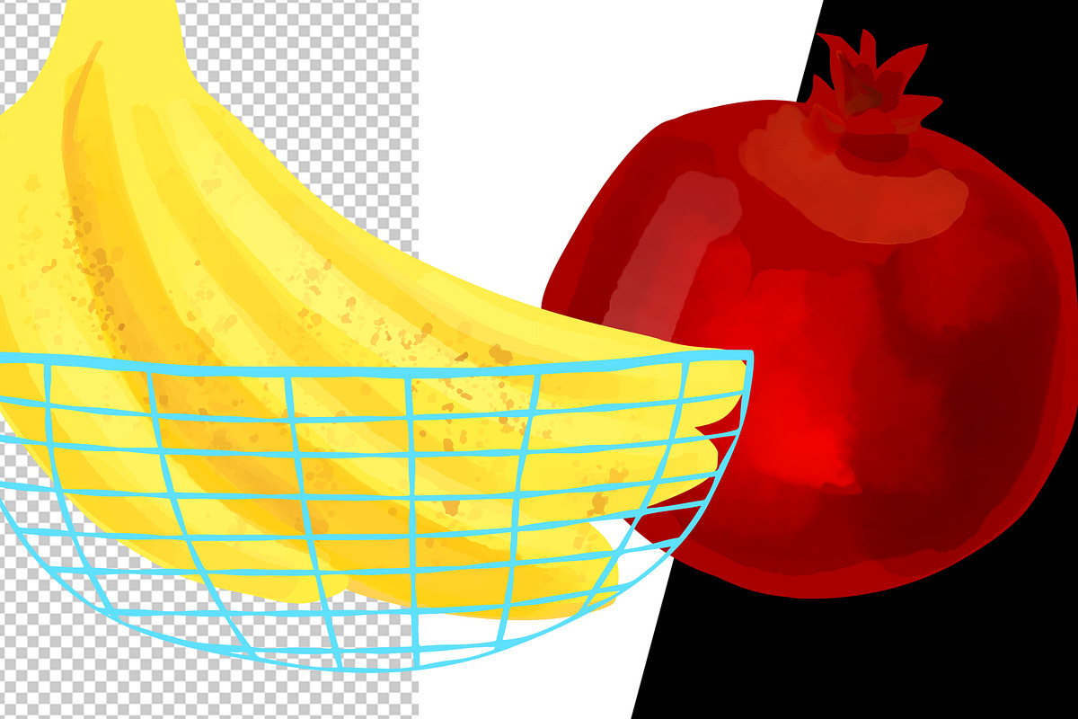 Juicy fruits Clipart collection, an Illustration by ViktoriaLapshyna (Photo 3 of 14)