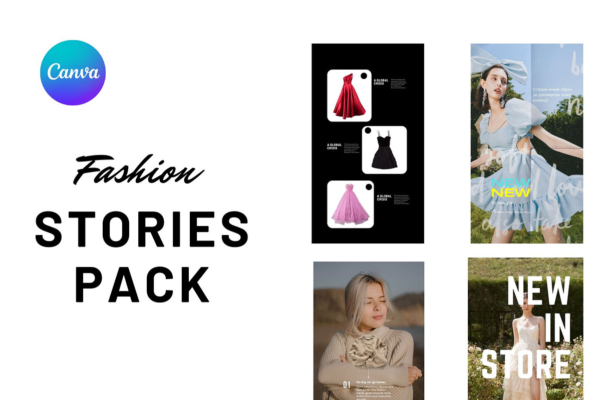 Fashion Stories Canva Template, a Social Media Template by AI Goddess Creations (Photo 1 of 5)