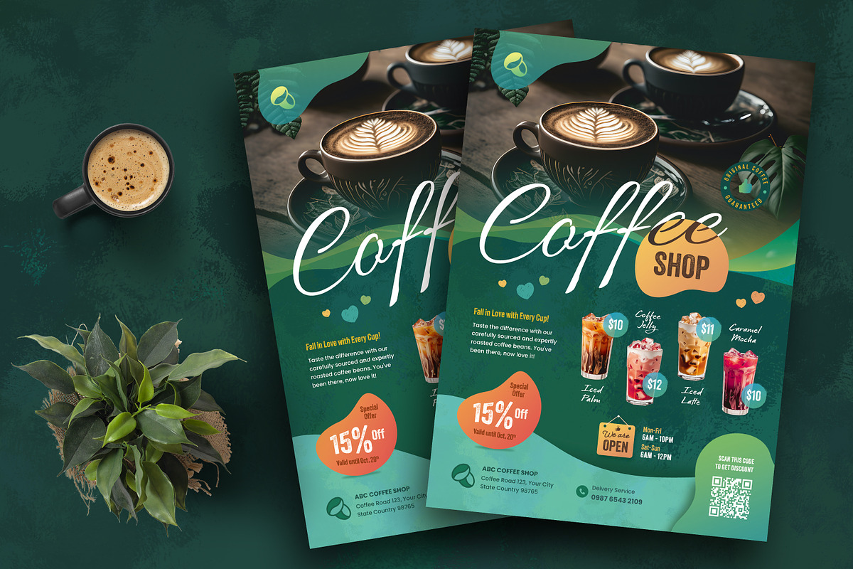 Coffe Shop Flyer Template, a Flyer Template by Boostock