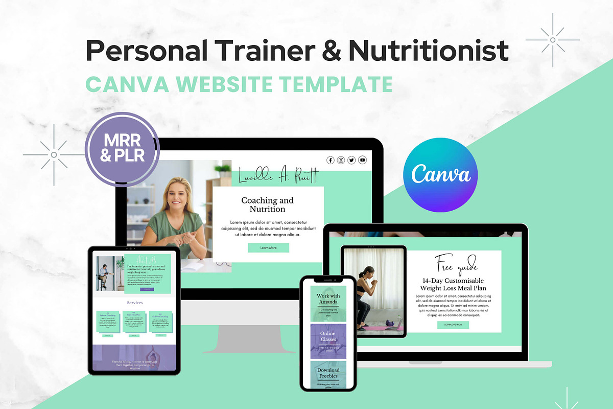 Personal Trainer Canva Website