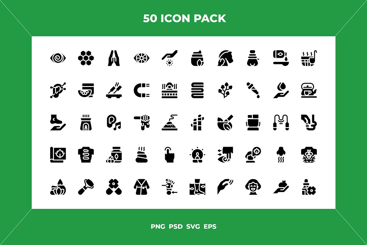 Alternative medicine icons, an Outline Icon by Wencory (Photo 1 of 2)