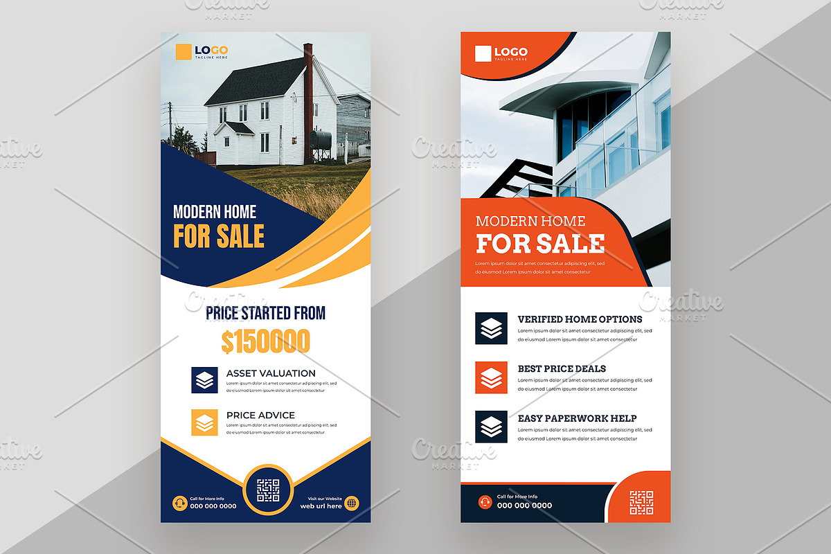 Real Estate Agency Roll Up Banner, a Stationery Template by nandinigraphics (Photo 1 of 4)
