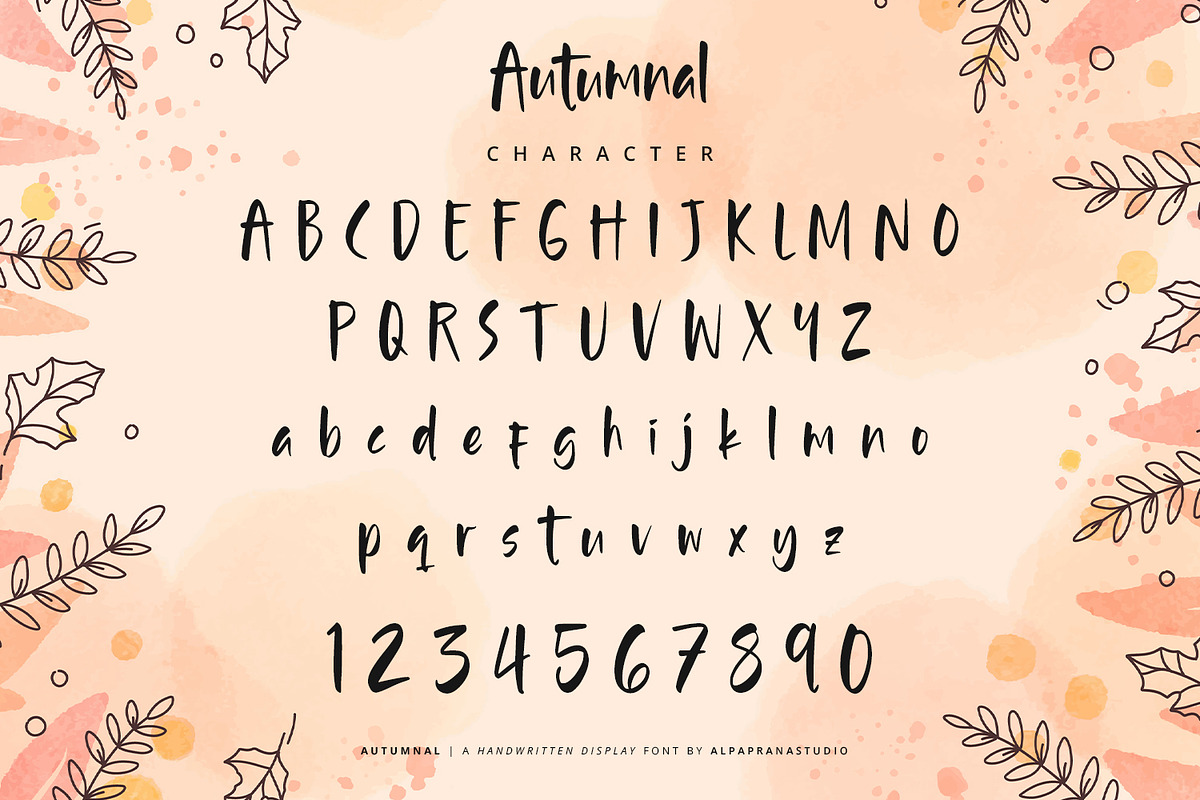 Autumnal - Handwritten Font, a Script Font by Alpaprana (Photo 8 of 10)
