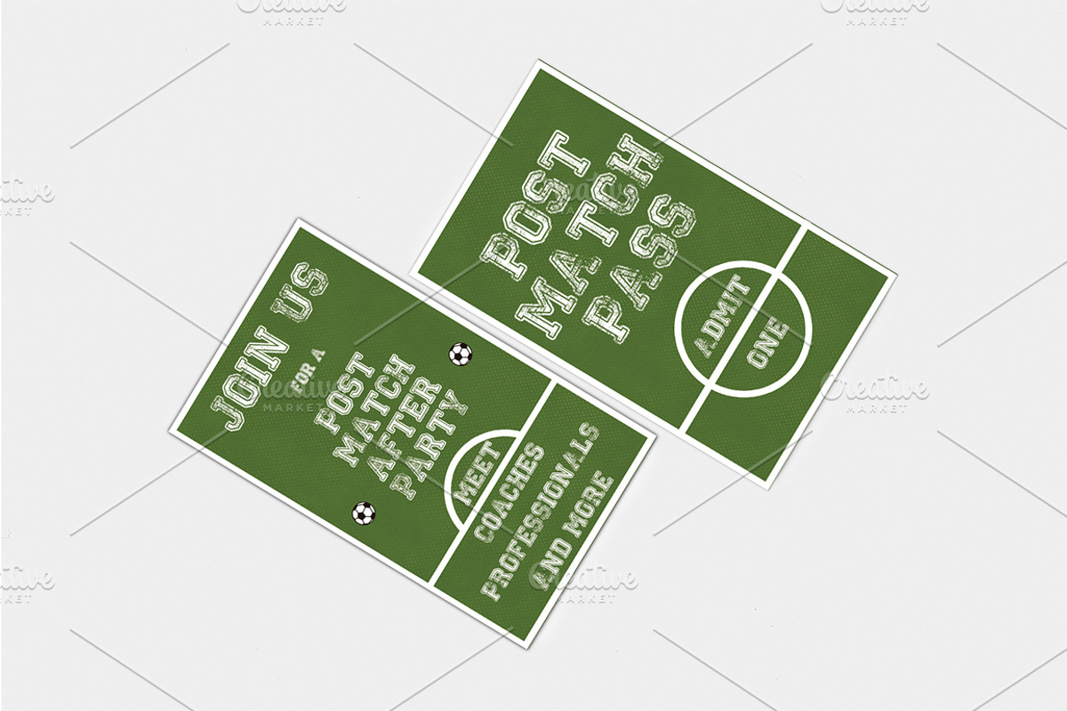 Soccer Event Ticket&Pass bundle, an Invitation Template by Konakchiev (Photo 3 of 7)