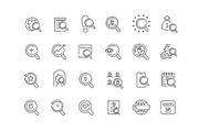 Search and Analysis Line Icons Set, an Outline Icon by Tettygreen (Thumbnail 2 of 2)
