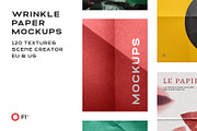 Wrinkle Paper Mockup Branding Bundle, a Texture Graphic by FoundImages (Thumbnail 1 of 10)