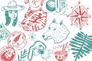 70 Hand Drawn Adventure Vectors, an Animal Illustration by Ed J Brown (Thumbnail 1 of 4)