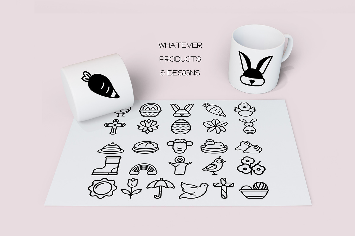 Easter Icons - Dingbat Font, a Symbol Font by WADLEN (Photo 6 of 7)
