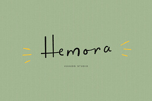 Hemora Font, a Handwritten Font by vuuuds
