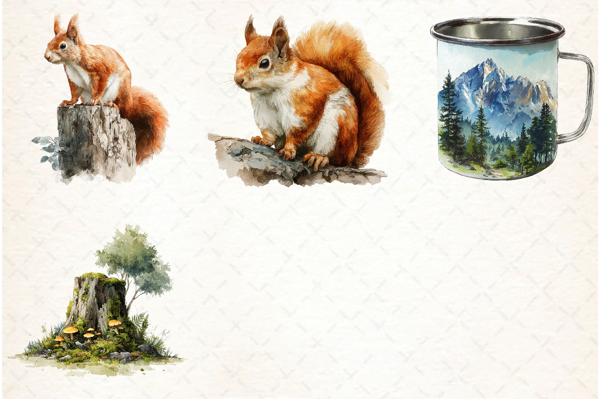 Watercolor Camping Hiking Clip Art, an Illustration by Libby Wishes (Photo 5 of 5)