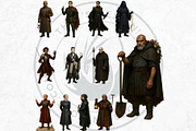 Royal court characters clipart Set, a Person Illustration by ThatsDesignArt (Thumbnail 6 of 10)