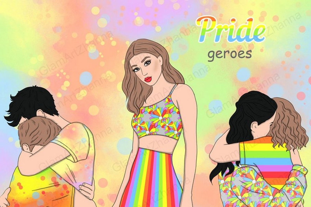 Pride Heroes Clipart, a Person Illustration by GlamArtZhanna (Photo 1 of 4)