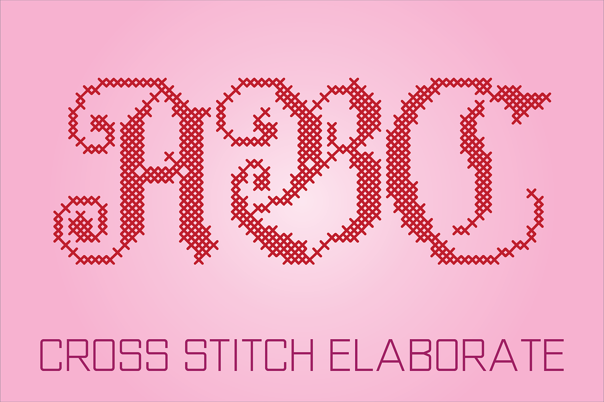 Cross Stitch Display Font Bundle, a Font by GG Design (Photo 20 of 23)