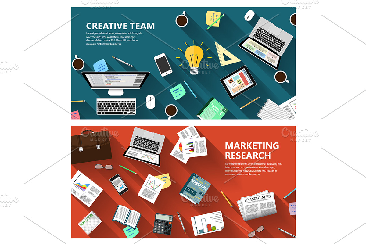 Marketing research and creative team
