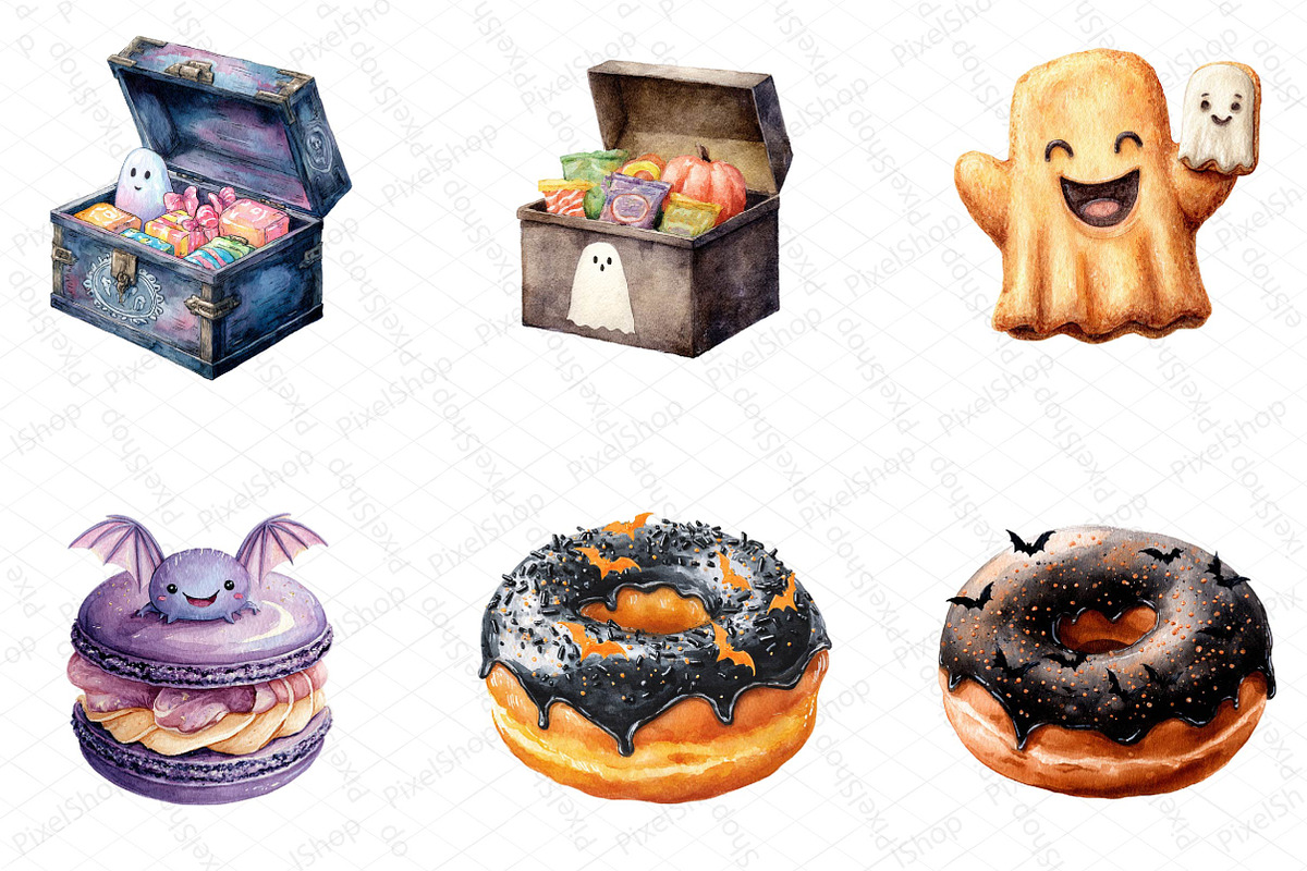 Halloween Spooky Bakery Clipart, an Illustration by DreamPrint404 (Photo 4 of 5)