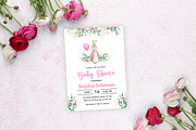 Baby Shower Pink Bunny Invitation, an Invitation Template by SvetaArtStore (Thumbnail 6 of 6)