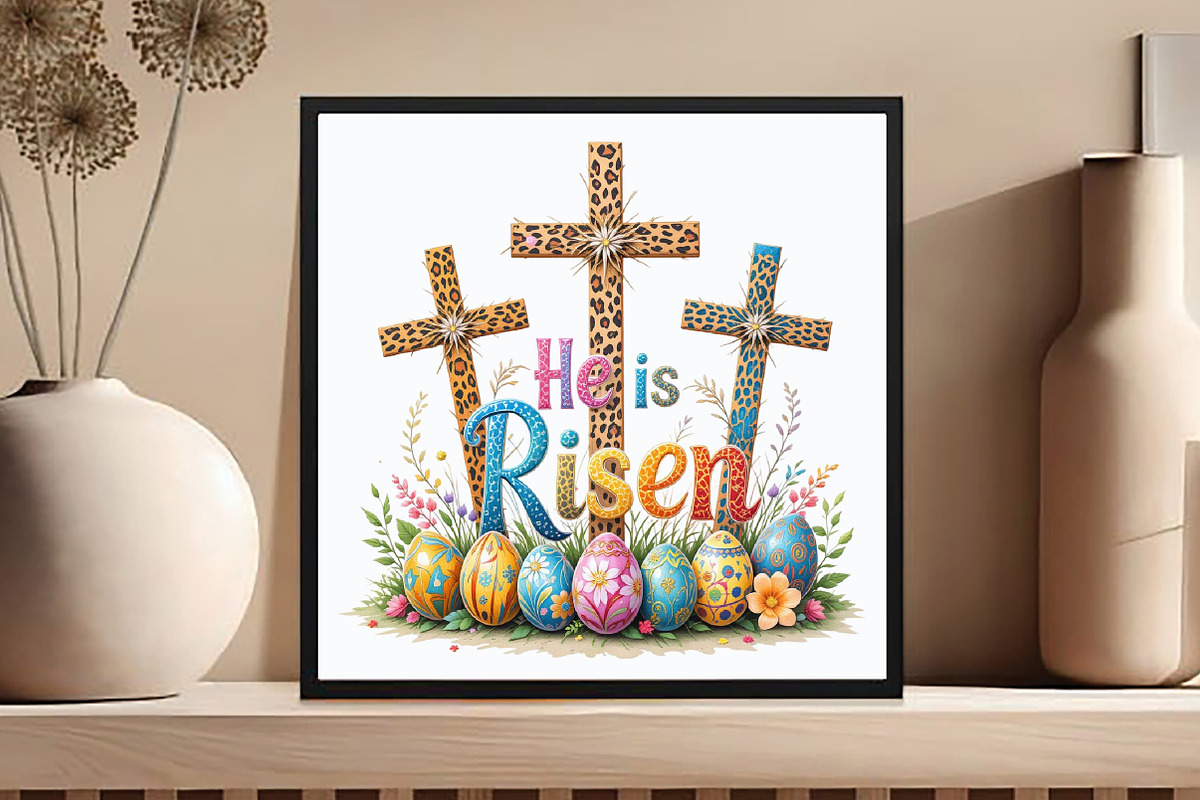 He Is Risen Cross Clipart, an Illustration by DreamCafeArt (Photo 5 of 7)