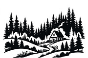 Majestic Pine Trees SVG, a Finance Illustration by Amazin_art (Thumbnail 41 of 41)