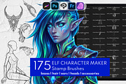 175 Procreate Elf Character Stamps, a Brush Add-On by Selentaori Studio (Thumbnail 1 of 12)